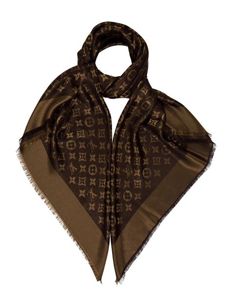 Louis Vuitton monogram Blue Silver shine shawl weaved 